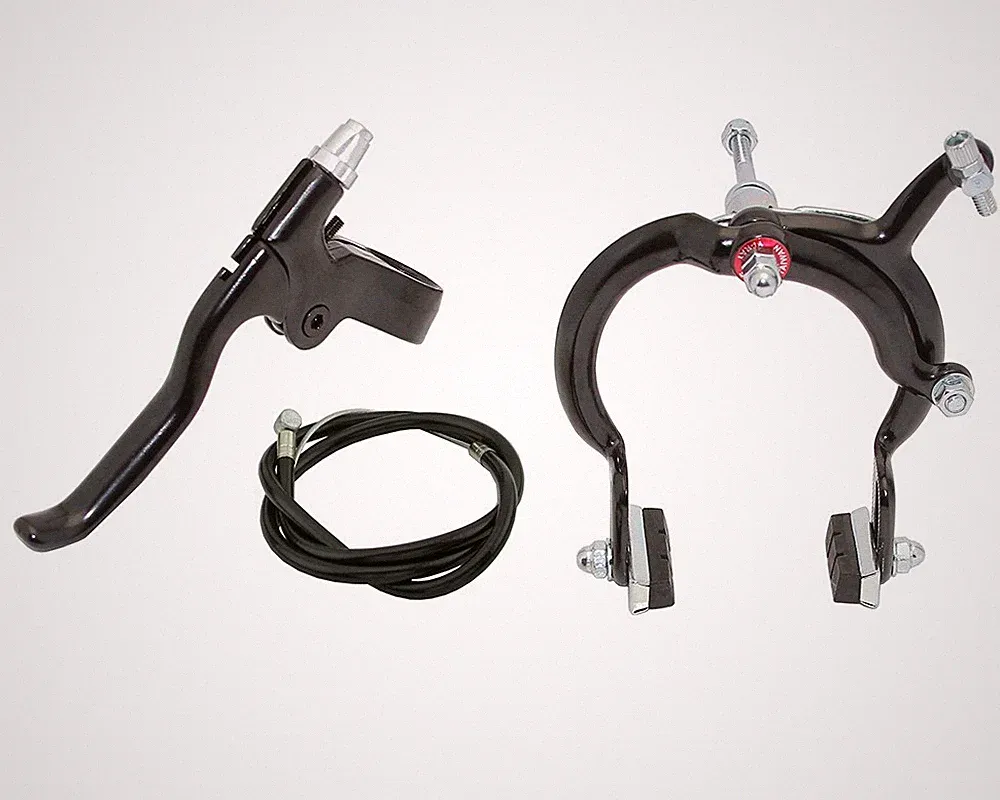 1080 Front Bicycle Alloy Side-Pull Caliper Brake Black – Long Reach 78–102mm.