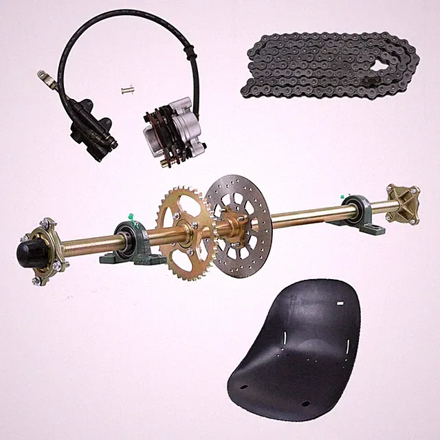 44" Rear Live Axle Kit + Brake Caliper + Chain +Cart Seat for E-bike Trike Drift