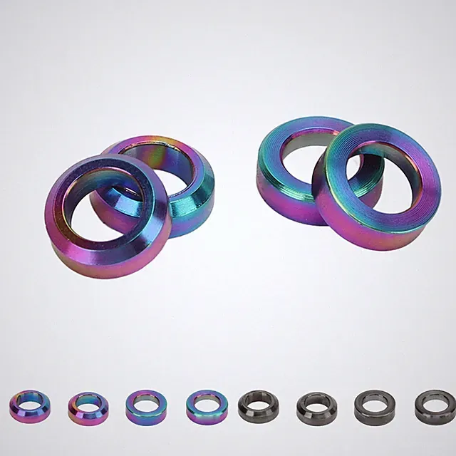4pcs Bike Brake Caliper Spacer Titanium Alloy Concave and Convex Mountain Bike