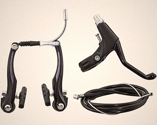 AltaLine Bicycle Alloy REAR V-Brake Complete Set 110mm Black.
