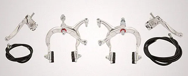AltaLine BMX Brake FRONT &REAR SET Alloy SILVER Bike Bicycle Caliper Cable Lever