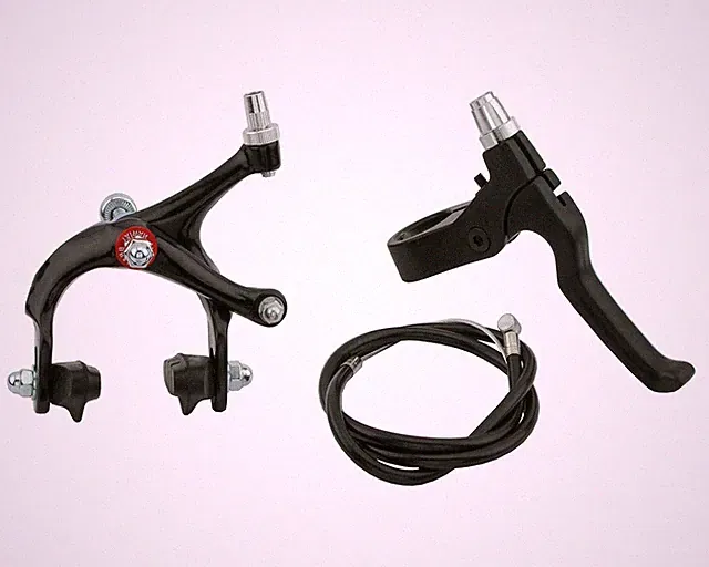 Bicycle 570A Front Alloy Side-Pull Brake Set w/Lever & Cable Black Cruisers/BMX
