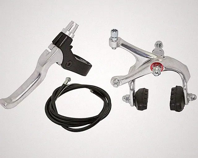 Bicycle 570A Rear Alloy Side-Pull Brake Set w/Lever & Cable Silver Cruisers/BMX