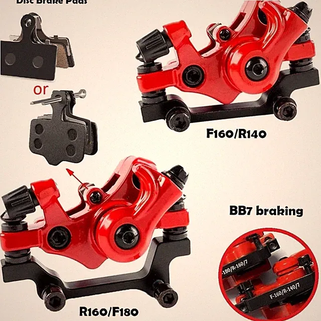 Bicycle Front and Back Brake Set - Stainless Steel