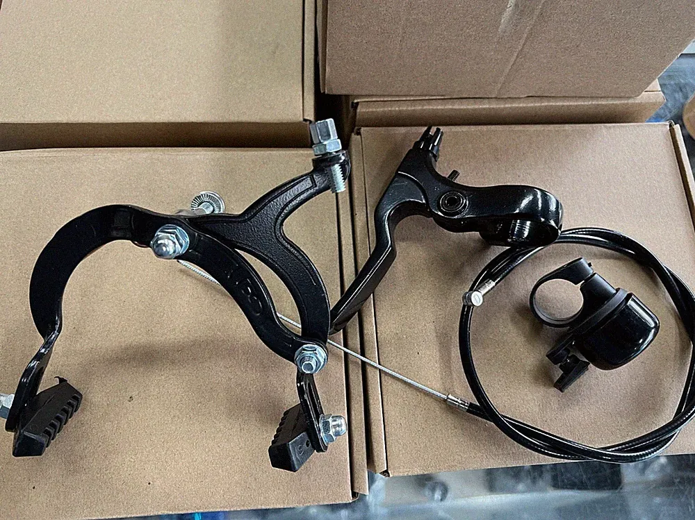 BICYCLE FRONT BRAKE KIT - CALIPER LEVER CABLE FORK MOUNT BRAKE KIT