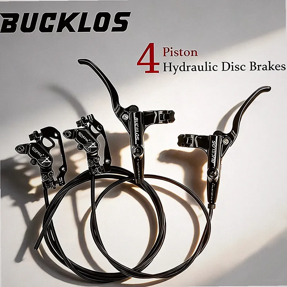 Bicycle Hydraulic Disc Brake Set Mountain Bike 4 Piston 850/1630mm for SHIMANO