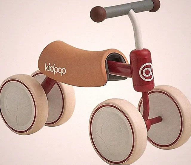 Big BEE Kids Balance Bike with Four Wheels for Safe Fun and Learning