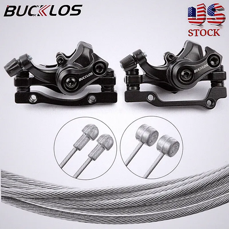 Bike Bicycle Front Rear Caliper Mechanical Disc Brake MTB Brake Line set US