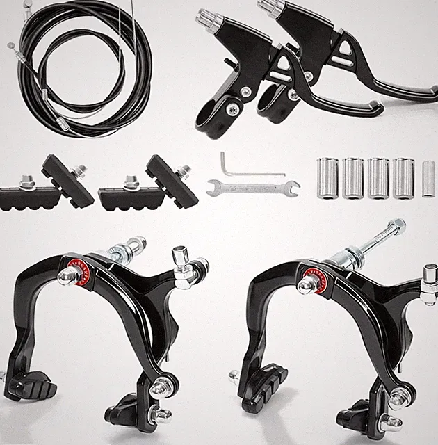 Bike Brake Set, Front & Rear C Caliper Brake Kit, Bike Brake Pads, C Shape Brake