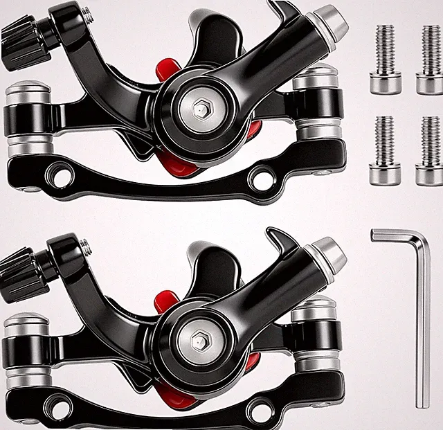 Bike Disc Brake Caliper – Aluminum Mechanical Front and Rear Calipers, Durable