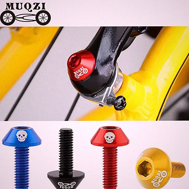 Bike M6 Brake Caliper Bolts 7075 Aluminum Alloy MTB Road V Brake Screws 2-4Pcs