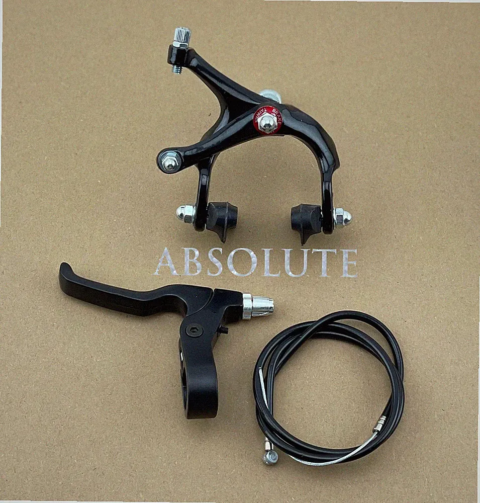 BLACK 700C FIXIE FRONT BRAKE LEVER CABLE CALIPER FIXED GEAR BIKE TRACK ROADBIKE.