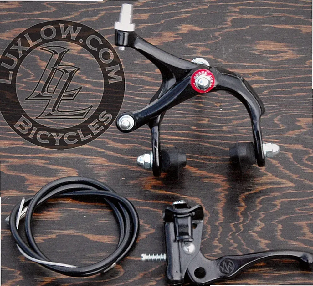 Black 700c Fixie MX Brake Lever Cable Caliper Fixed Gear Bicycle Track Road Bike
