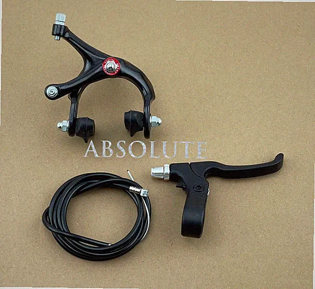 BLACK 700C FIXIE REAR BRAKE LEVER CABLE CALIPER FIXED GEAR BIKE TRACK ROAD BIKE.