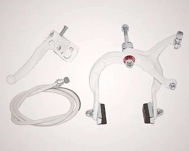 BMX Old School MX Front Brake Lever w/Cable Caliper Bicycle White.
