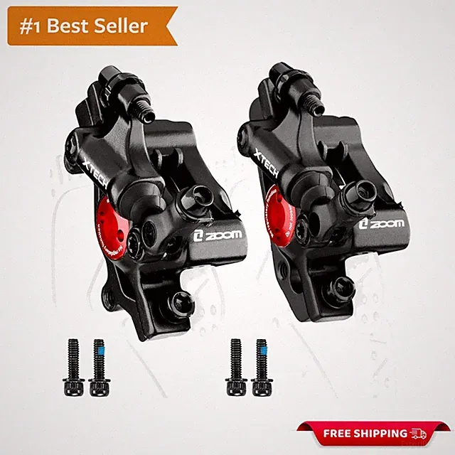 Cable-Actuated Hydraulic Disc Brake System for Smooth Riding - Set of 2 Calipers