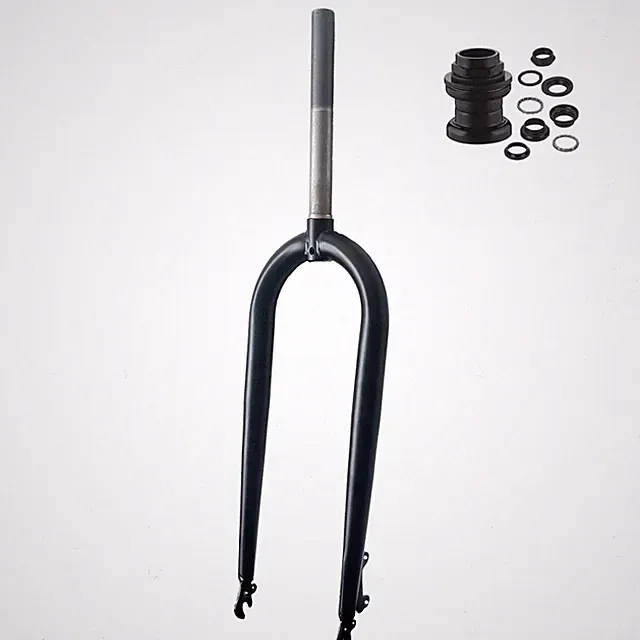 CDH 26X4" Fat Tire Bike Fork Disc Brake & 8pcs Headset, Steel Rigid Bike Fork
