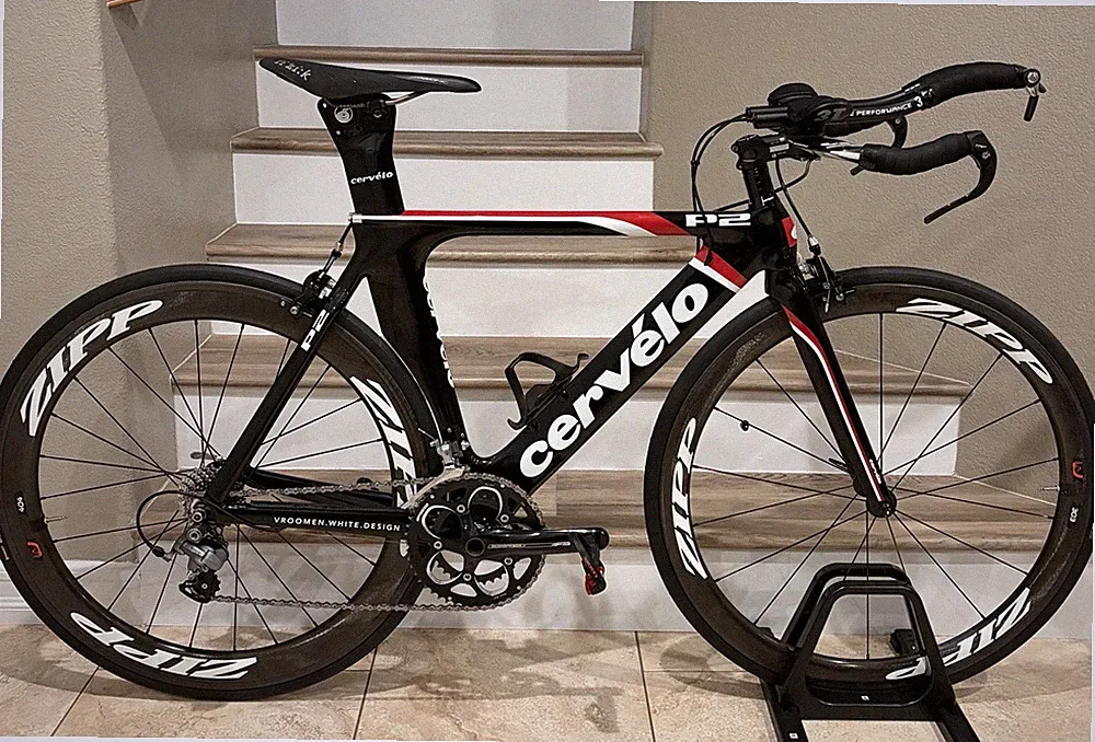 CERVELO P2 Triathlon/TT CARBON Bike 54cm Ultegra Derailleur Zipp Carbon Clincher