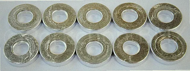 Dia-Compe 3mm side pull caliper pivot bolt spacers aluminum washers (PACK OF 10)