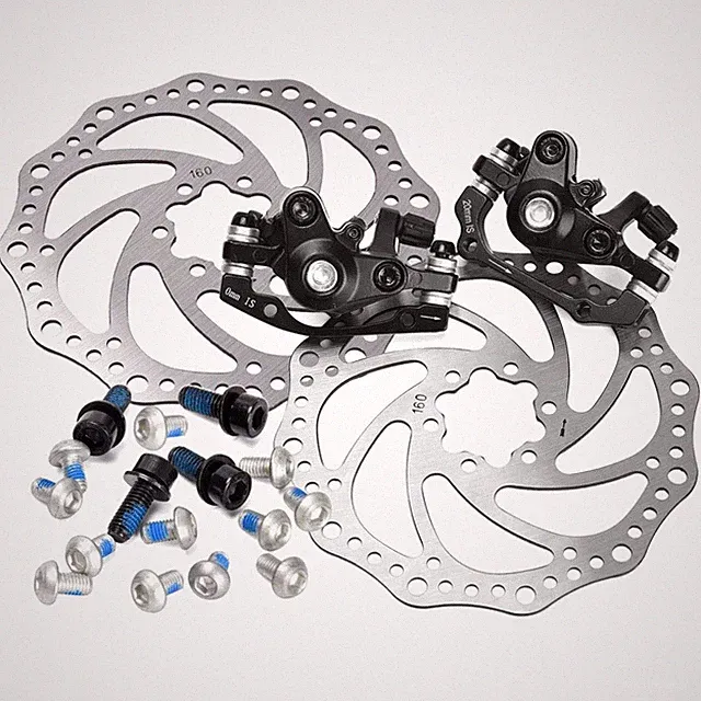 Durable Aluminum Alloy Calipers with Stainless Steel Rotors
