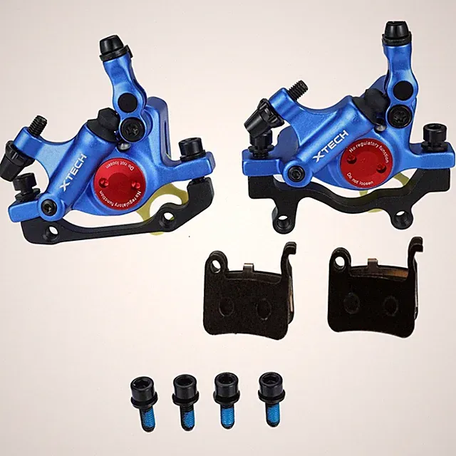 E-Bike Hydraulic Brake Calipers - Black/Red/Gold