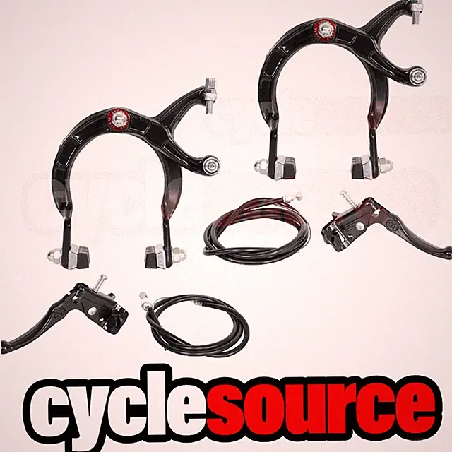 ENIX BMX Brake FRONT & REAR SET Alloy BLACK Bike Bicycle Caliper Cable Lever