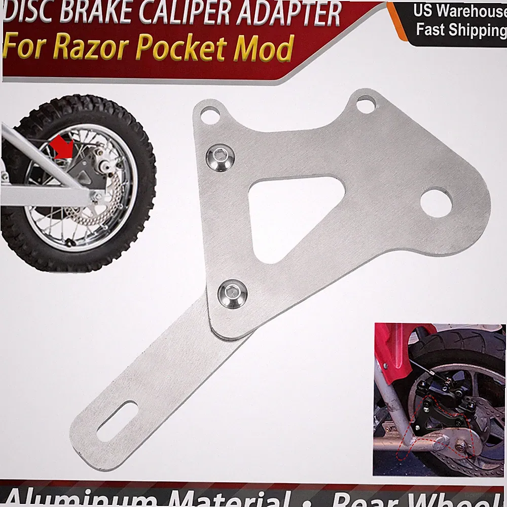 For Razor Pocket Mod Kids Bike Rear Wheel Disc Brake Caliper Adapter Aluminum US