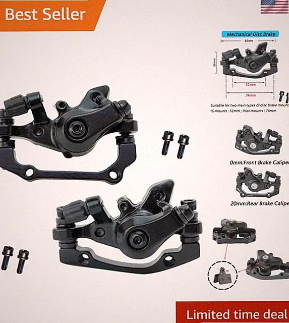 High-Performance Bike Disc Brake Calipers - Rust-Resistant & Heat Dissipating