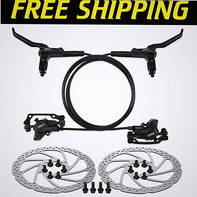 Hydraulic Brake Set with Dual Piston Calipers - MTB E-Bike Free USA Shipping