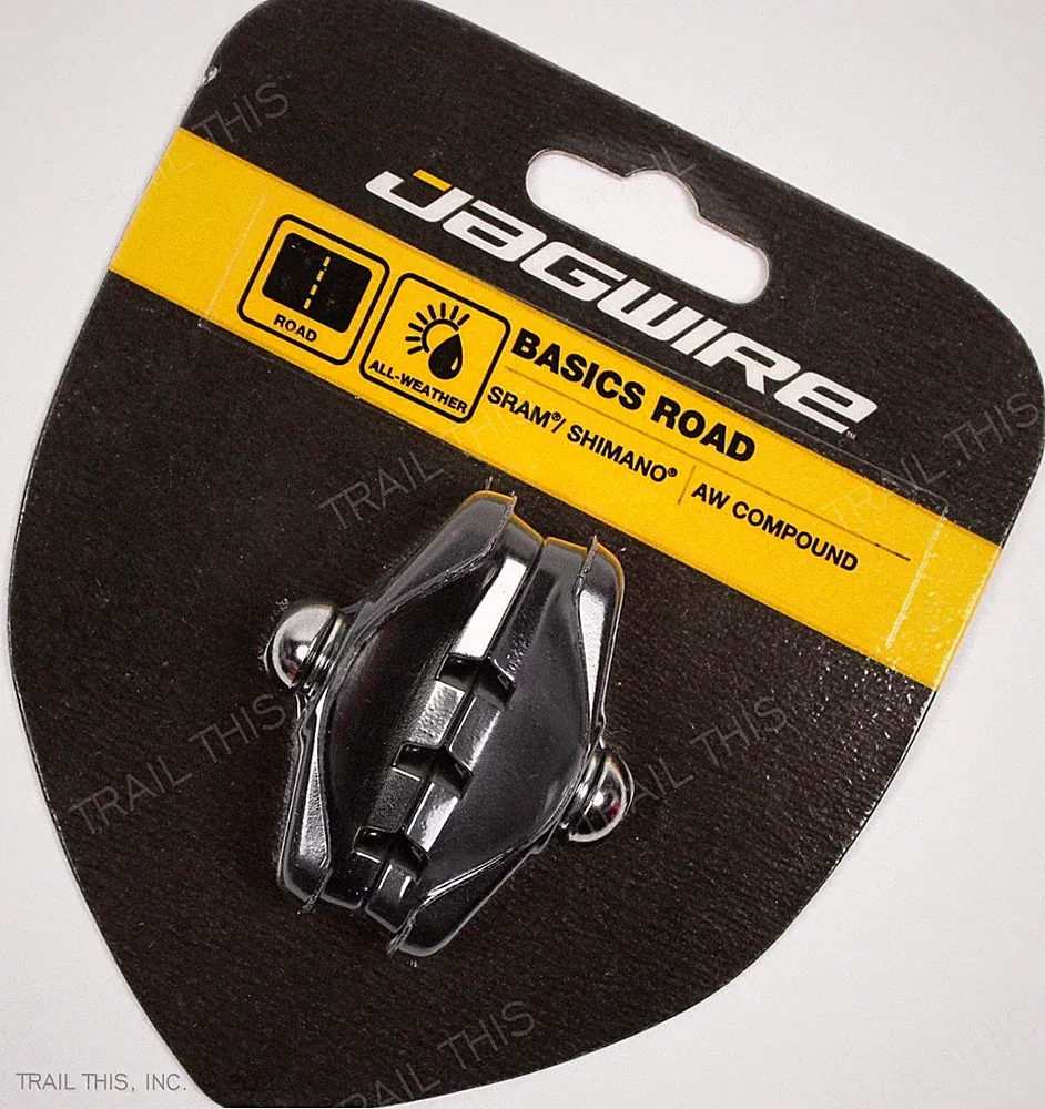 Jagwire Road Bike Caliper Brake Pads Threaded Shoes All-Weather for SRAM/Shimano