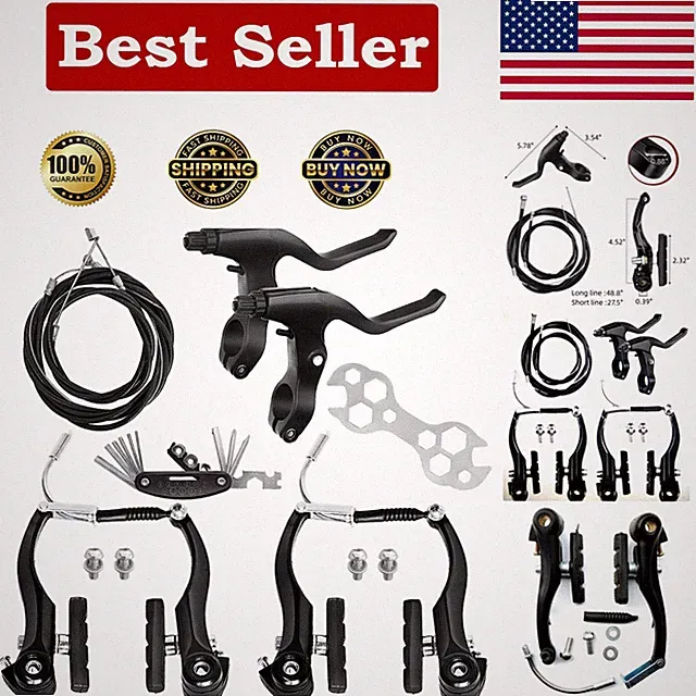 Lightweight and Reliable V-Type Bike Brake Set for Enhanced Safety and Comfort