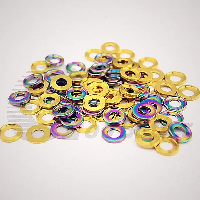 M6 M8 Titanium Brake Caliper Washer Spacers for Bicycle MTB Bike Grade 5 6Al-4V