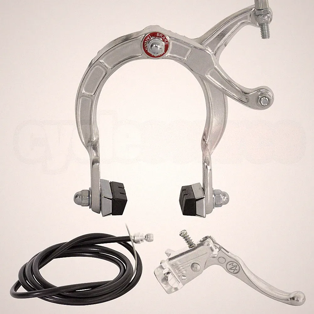 PRO+OLD SCHOOL BMX BIKE MX REAR BRAKE LEVER CABLE CALIPER CRUISER BICYCLE SILVER