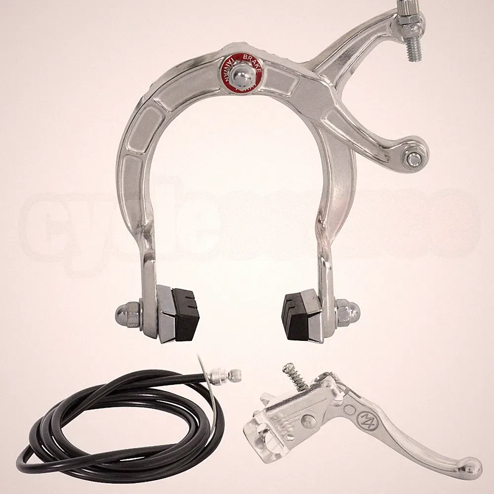 PRO+OLD SCHOOL BMX BIKE MX REAR BRAKE LEVER CABLE CALIPER CRUISER BICYCLE SILVER