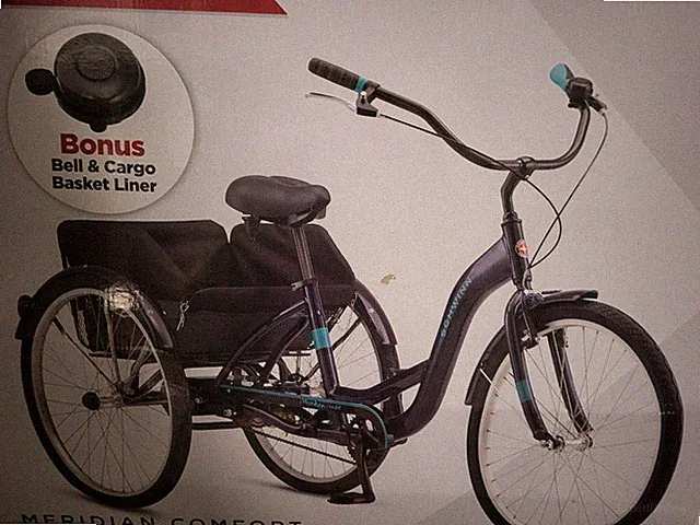 Schwinn Meridian Comfort 26" Adult Tricycle Purple Caliper Brake Basket Fenders