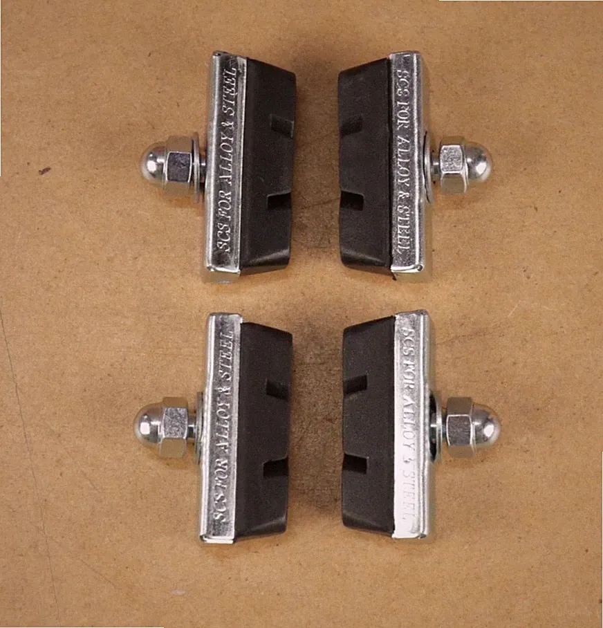Set of 4 Vintage Weinman X Style Black Road Bicycle Brake Pads, Brake Caliper