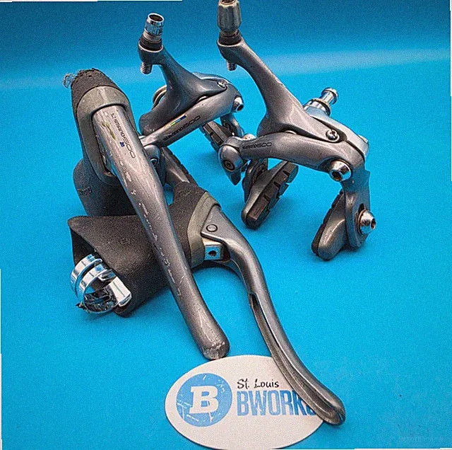 Shimano 600 Tricolor (Ultegra) 6400 Series Caliper Brake Set & Brake Levers f1