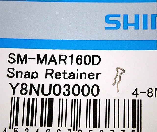 Shimano SM-MA-R160D/D Snap Retainer for Disc Brake Flat Mount Caliper Bolt, 1pc
