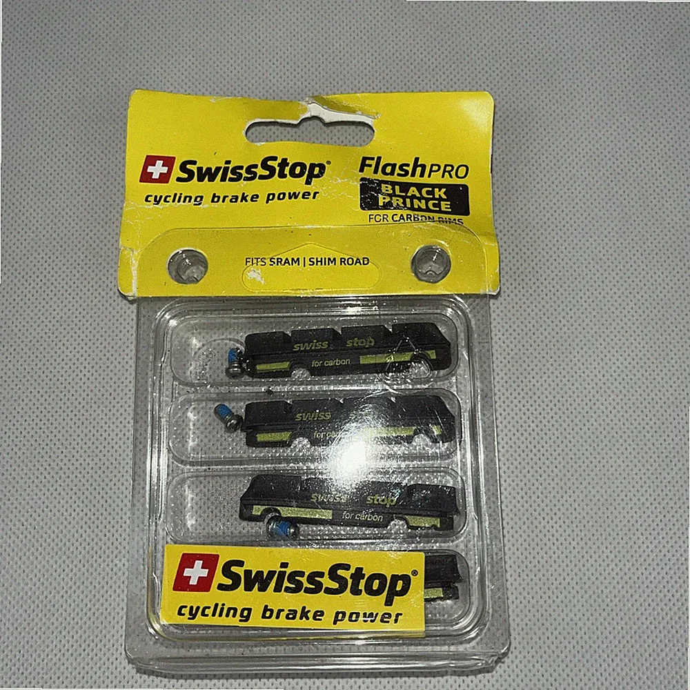 SwissStop Flash Pro Black Prince Carbon Rim Brake Pads 4-Pads Fits Shimano/SRAM