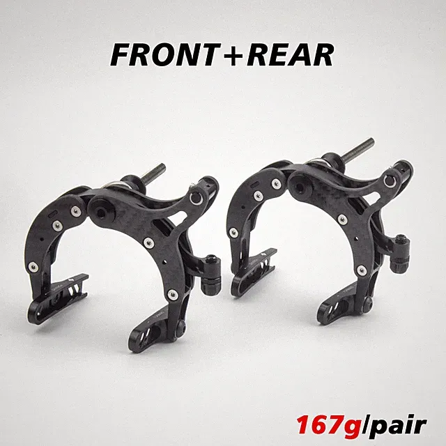 Ultralight Carbon Fiber Road Bike C Brake Dual Pivot Calipers Front Rear Brakes