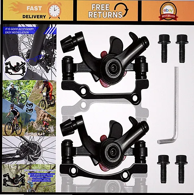 Universal Aluminum Alloy Bike Disc Brakes - Front & Rear Mechanical Calipers for