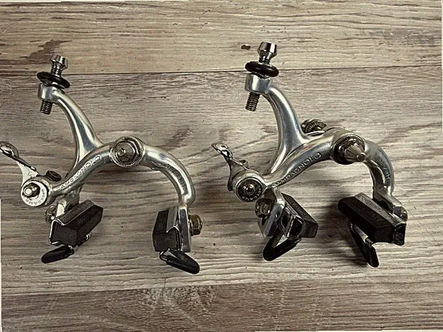 Vintage Campagnolo BREV.INT. Caliper Brakes Set Silver Road Bike Side Pull Italy