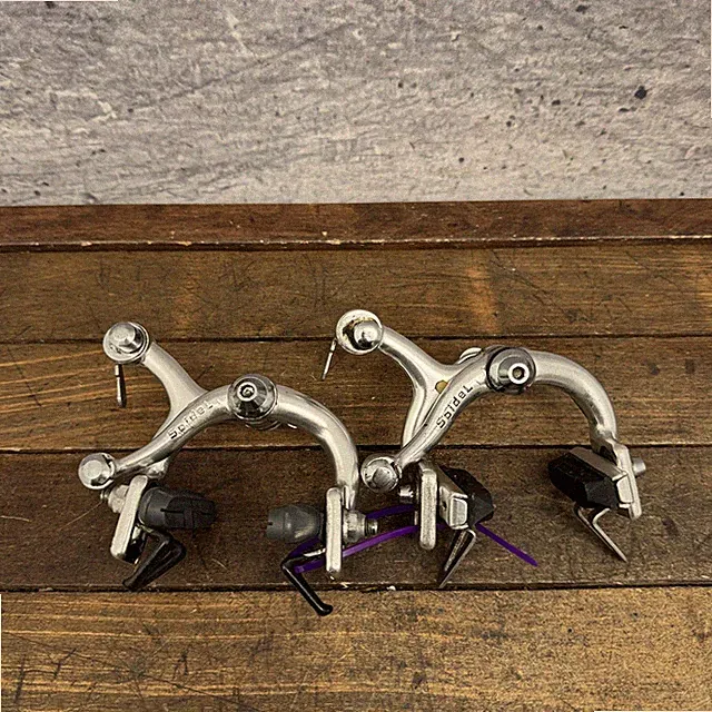 Vintage Spidel Caliper Brakes Set Silver Road Touring Racing Bike Nut Alloy
