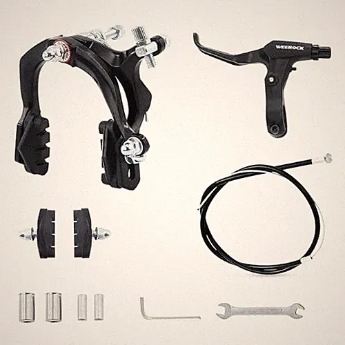 WEEROCK Bike Calip Brake Set Front and Rear C Caliper Brake/ Front Left/ Black