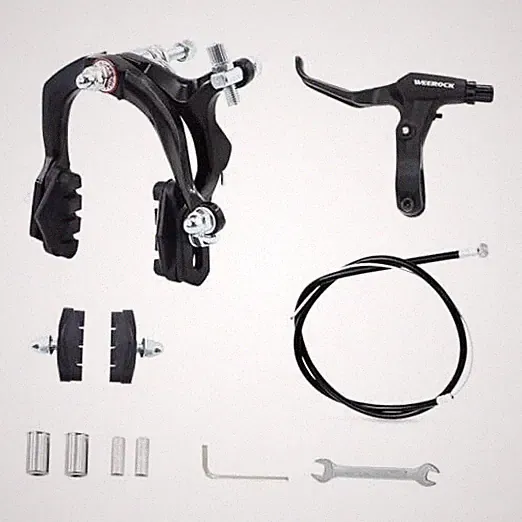 WEEROCK Bike Calip Brake Set Front and Rear C Caliper Brake/ Front Left/ Black