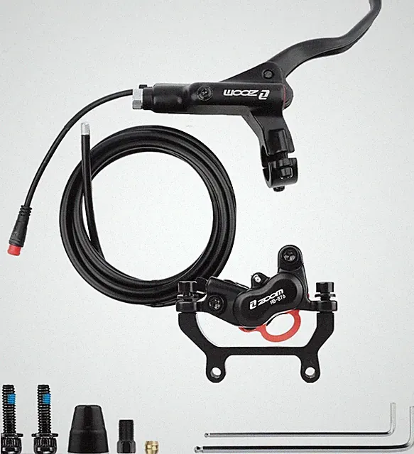 Zoom H876E Ebike 4-Piston Hydraulic Disc Brake Set Right Rear Power-Off Sensor