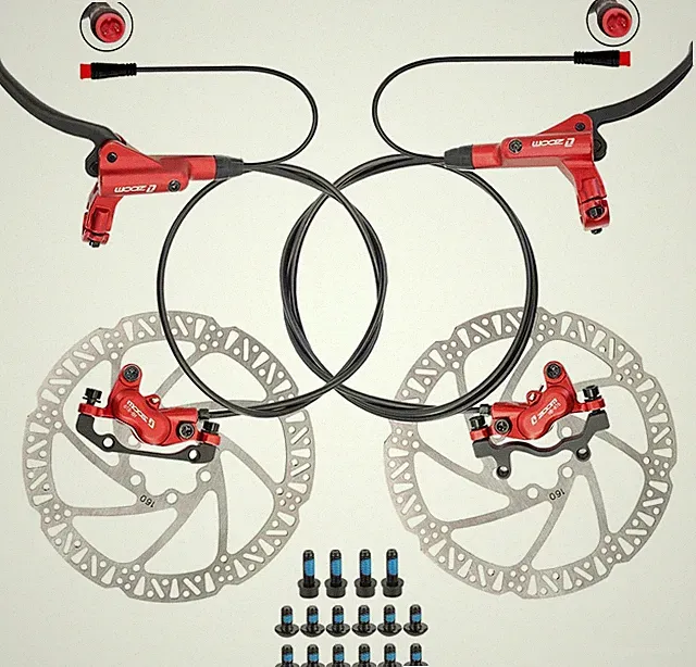 Zoom HB876E 4-Piston Ebike Hydraulic Brake Set with Power-Off System