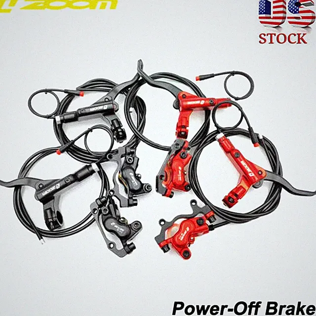 ZOOM Hydraulic Disc Brake Power-off Front & Rear Electric Bike 4-Piston Caliper